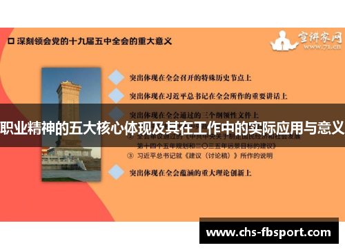 职业精神的五大核心体现及其在工作中的实际应用与意义